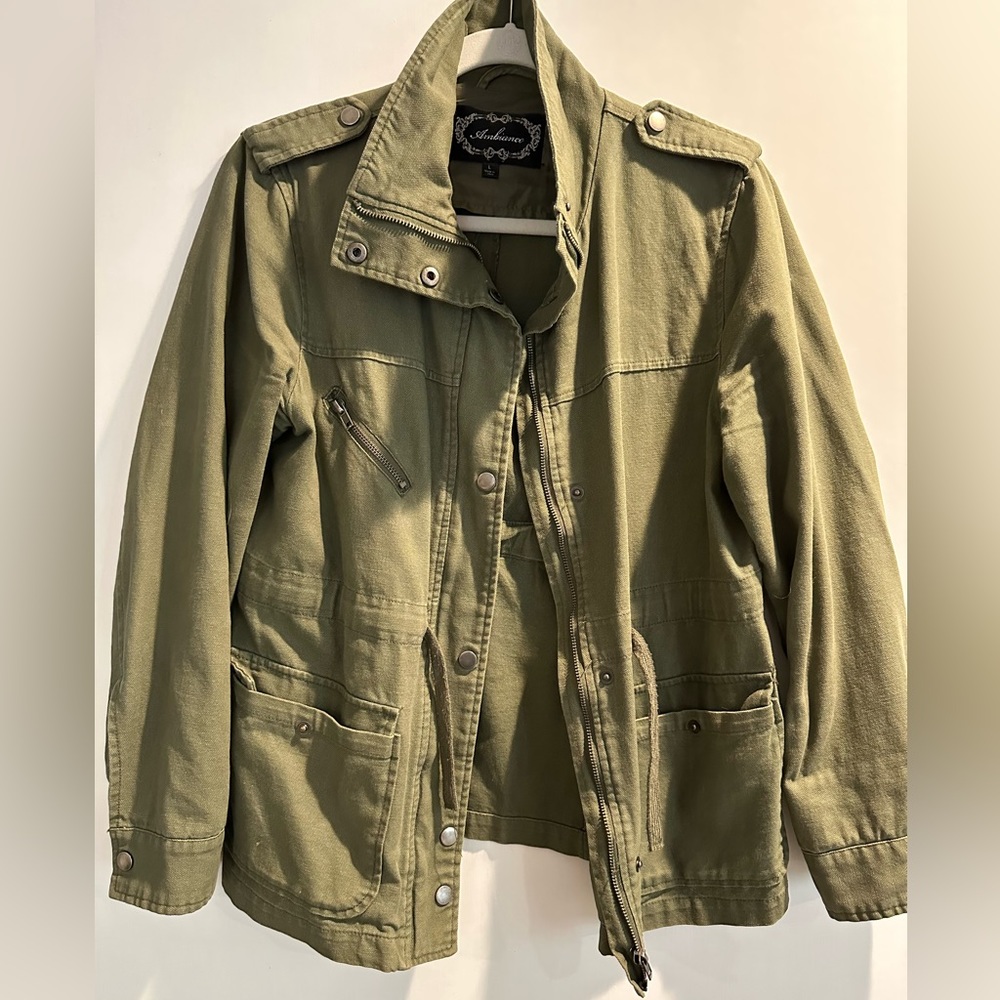 Green Twill Utility Jacket